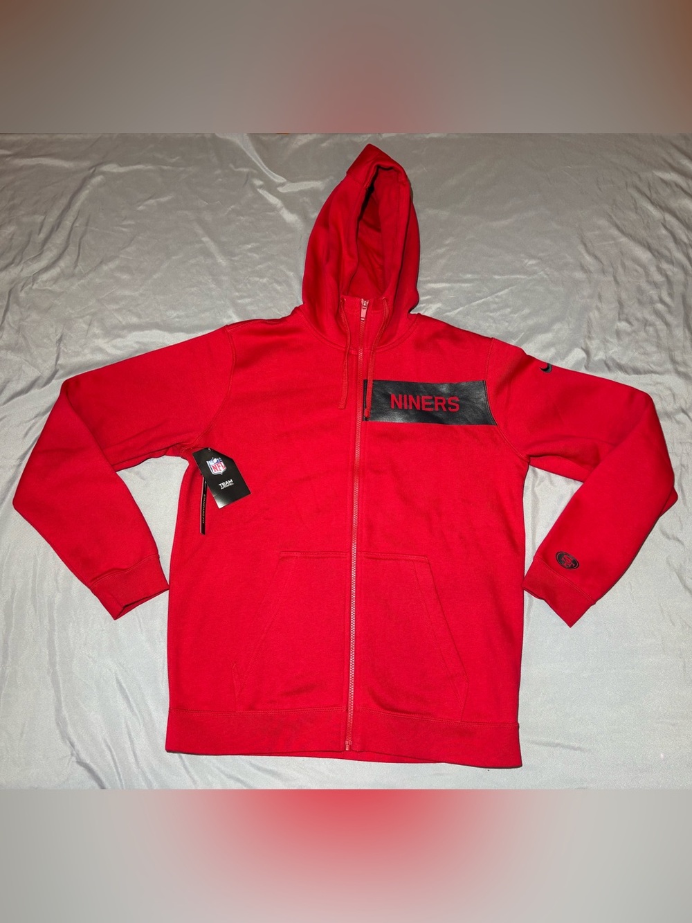 Nike Men's San Francisco 49ers NFL Full-Zip Fleece Club Hoodie Jacket, Size M